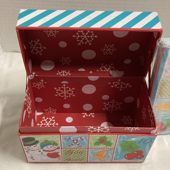 Tri Coastal Design Joy to the World Christmas Recipe Box with Dividers & Cards - Picture 7 of 13